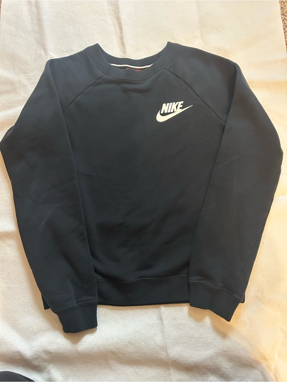 Nike Black Crewneck Sweatshirt with White Swoosh